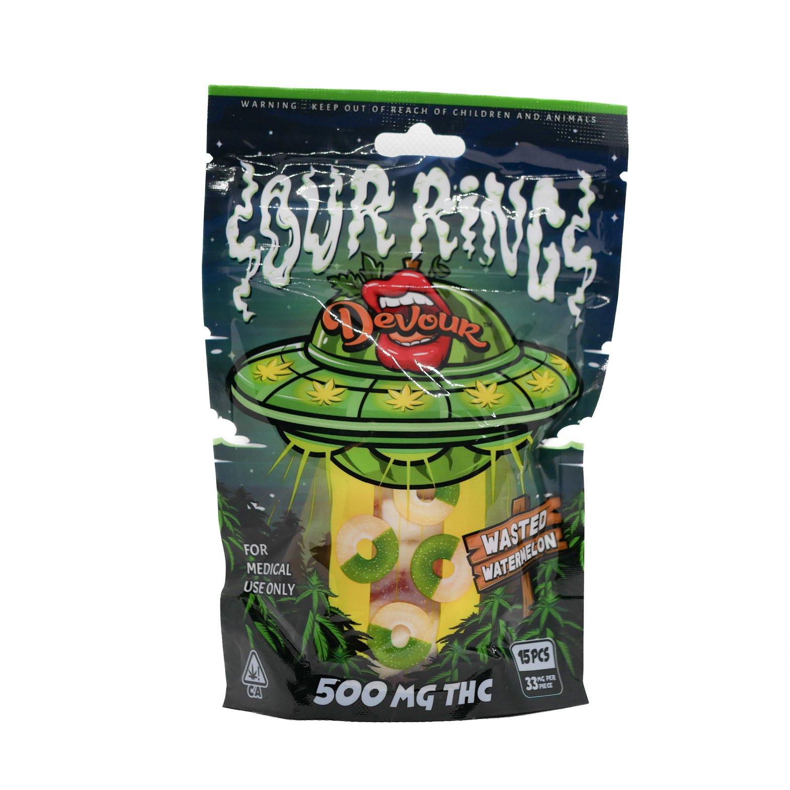 Devour: Sour Rings 500MG