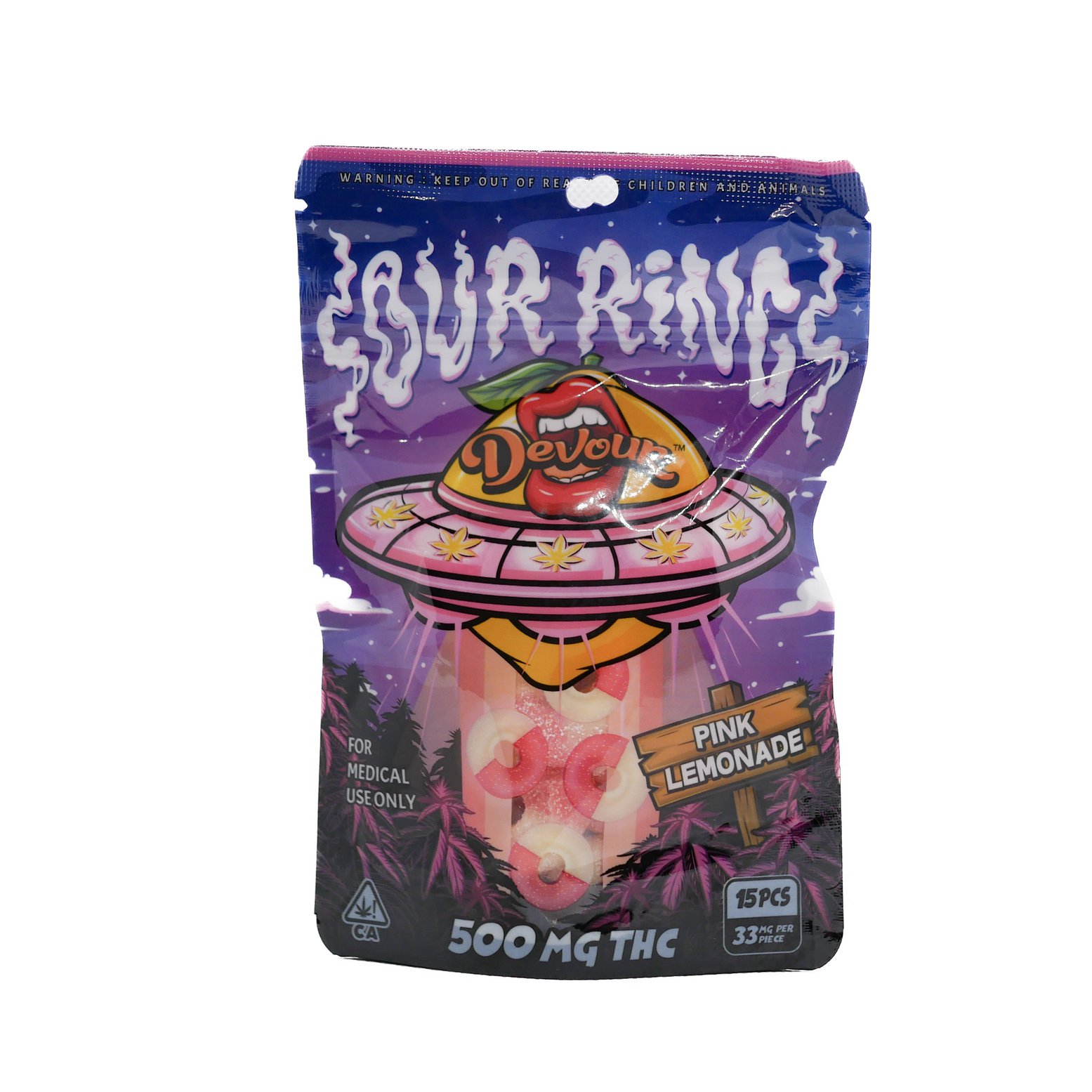 Devour: Sour Rings 500MG